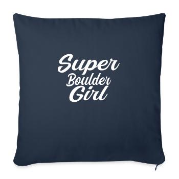 Super Boulder Girl - Sofakissenbezug 45 x 45 cm - Navy - Vorne