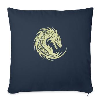 Fantasy Dragon Anime Dragon Head Mythical reptile - Sofa pillowcase 17,3'' x 17,3'' (45 x 45 cm) - navy - Front