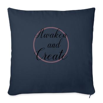 futuristic education enlightenment mindfulness - Sofa pillowcase 17,3'' x 17,3'' (45 x 45 cm) - navy - Front