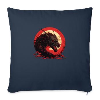 Zorn des Drachen - Sofakissenbezug 45 x 45 cm - Navy - Vorne
