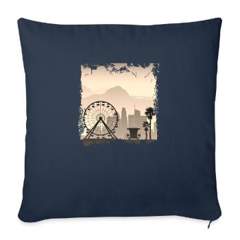 Los angeles californie voyage ville usa amérique - Housse de coussin décorative 45 x 45 cm - bleu marine - Devant