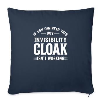 Mon manteau invisible ne fonctionne pas - Housse de coussin décorative 45 x 45 cm - bleu marine - Devant