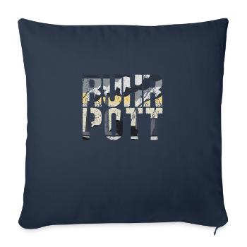 Ruhrpott Schriftzug - Sofakissenbezug 45 x 45 cm - Navy - Vorne