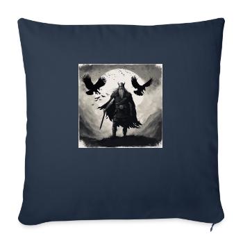 Le retour d’Odin - Housse de coussin décorative 45 x 45 cm - bleu marine - Devant
