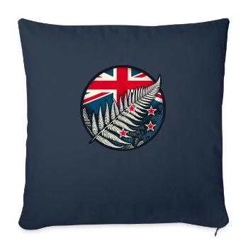 Nouvelle-Zélande Aotearoa Kiwi 4 - Housse de coussin décorative 45 x 45 cm - bleu marine - Devant
