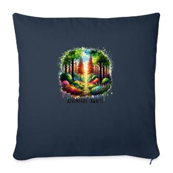 Adventure Awaits - Sofakissenbezug 45 x 45 cm - Navy - Vorne
