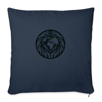 Eine Welt - Sofakissenbezug 45 x 45 cm - Navy - Vorne