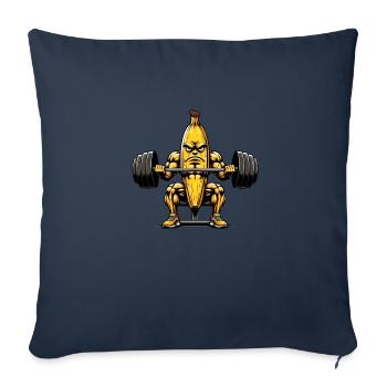 Sérieux Banane Curling - Housse de coussin décorative 45 x 45 cm - bleu marine - Devant