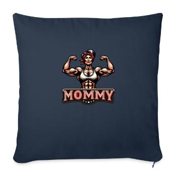 Muscle Maman Avant - Housse de coussin décorative 45 x 45 cm - bleu marine - Devant