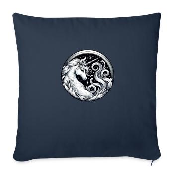 Einhorn SW - Sofakissenbezug 45 x 45 cm - Navy - Vorne