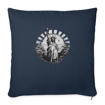 New York USA America Travel Tourist City - Sofa pillowcase 17,3'' x 17,3'' (45 x 45 cm) - navy - Front