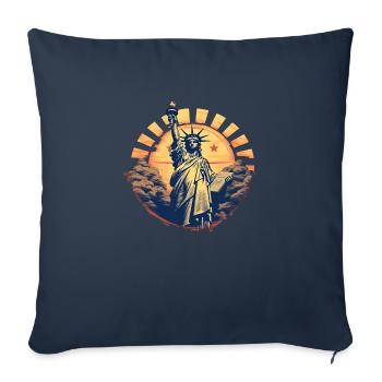 New York USA America Travel Tourist City - Sofa pillowcase 17,3'' x 17,3'' (45 x 45 cm) - navy - Front