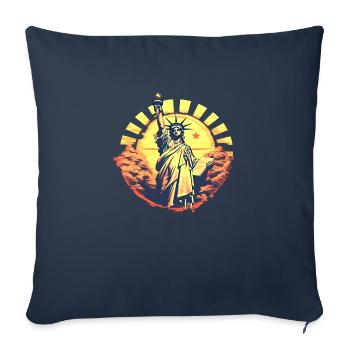 New York USA America Travel Tourist City - Sofa pillowcase 17,3'' x 17,3'' (45 x 45 cm) - navy - Front