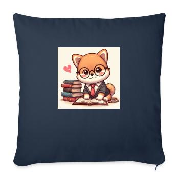 Shiba Inu Eleganz - Sofakissenbezug 45 x 45 cm - Navy - Vorne