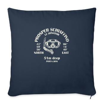 Ich kann nicht, ich bin auf das Wrack der Donator getaucht. - Sofakissenbezug 45 x 45 cm - Navy - Vorne