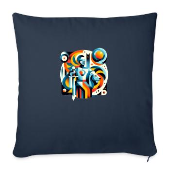Gareth - Housse de coussin décorative 45 x 45 cm - bleu marine - Devant