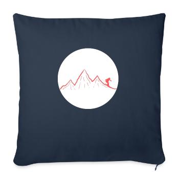 Ski dich frei! (rot) - Sofakissenbezug 45 x 45 cm - Navy - Vorne