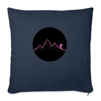 Ski dich frei! (pink) - Sofakissenbezug 45 x 45 cm - Navy - Vorne