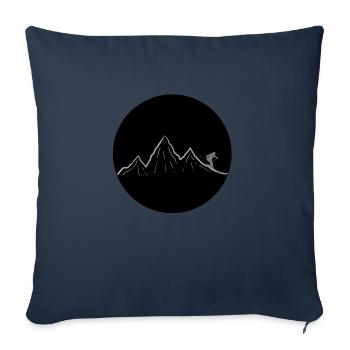 Ski dich frei! (grau) - Sofakissenbezug 45 x 45 cm - Navy - Vorne