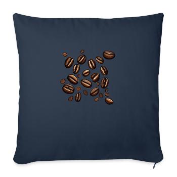 Kaffeebohnen Kaffee - Sofakissenbezug 45 x 45 cm - Navy - Vorne