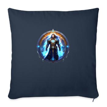 Viking Tyr Guerrier nordique du Valhalla - Housse de coussin décorative 45 x 45 cm - bleu marine - Devant