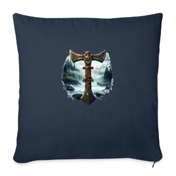 Viking Axe Norse Valhalla - Sofa pillowcase 17,3'' x 17,3'' (45 x 45 cm) - navy - Front