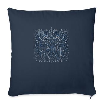 Digitale Festung - Sofakissenbezug 45 x 45 cm - Navy - Vorne