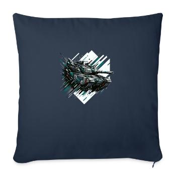 Barrage d’assaut dynamique - Housse de coussin décorative 45 x 45 cm - bleu marine - Devant