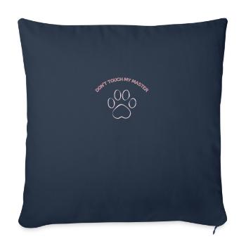 Don't touch my master - Housse de coussin décorative 45 x 45 cm - bleu marine - Devant