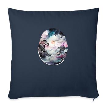 Verlorenes Land jenseitiger Träume - Sofakissenbezug 45 x 45 cm - Navy - Vorne