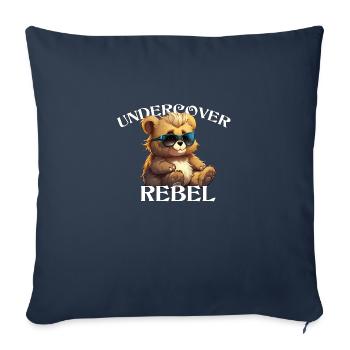 Undercover Rebel - Découvrez l’ours qui sommeille en vous ! - Housse de coussin décorative 45 x 45 cm - bleu marine - Devant