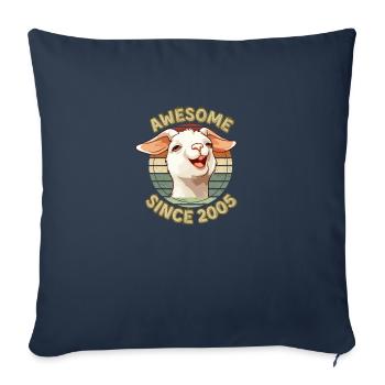 awesome Since 2005-cadeau anniversaire humour 2005 - Housse de coussin décorative 45 x 45 cm - bleu marine - Devant