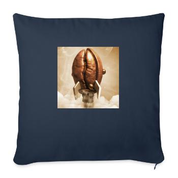 Launch your day with a Coffee Bean Coffee! - Sofa pillowcase 17,3'' x 17,3'' (45 x 45 cm) - navy - Front