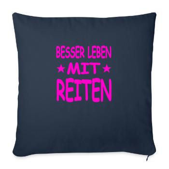 Reiten - Sofakissenbezug 45 x 45 cm - Navy - Vorne