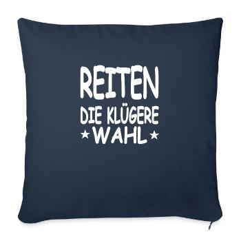 Reiten - Sofakissenbezug 45 x 45 cm - Navy - Vorne