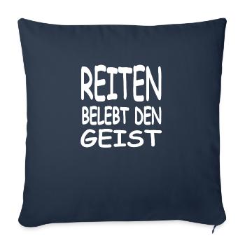 Reiten - Sofakissenbezug 45 x 45 cm - Navy - Vorne
