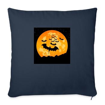Halloween bats - Sofa pillowcase 17,3'' x 17,3'' (45 x 45 cm) - navy - Front