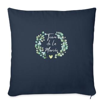 Floral bridal team - matching tshirt - Sofa pillowcase 17,3'' x 17,3'' (45 x 45 cm) - navy - Front