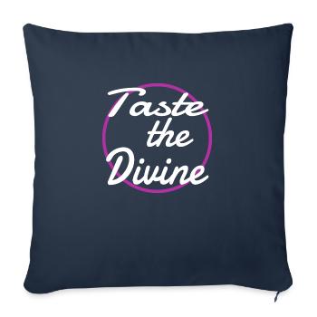 Combinaisons de saveurs Bonheur Cuisine Présent - Housse de coussin décorative 45 x 45 cm - bleu marine - Devant