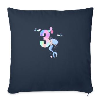 Meerjungfrau zum 3. Jahrestag - Sofakissenbezug 45 x 45 cm - Navy - Vorne