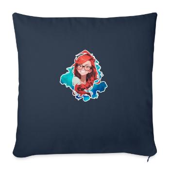 Frau Soline - Sofakissenbezug 45 x 45 cm - Navy - Vorne
