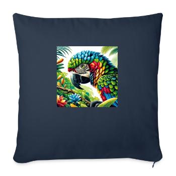 Papagei - Sofakissenbezug 45 x 45 cm - Navy - Vorne