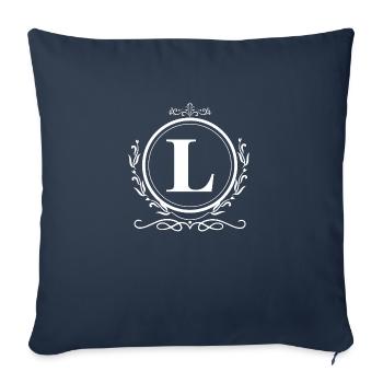 Buchstabe L Dekoration - Sofakissenbezug 45 x 45 cm - Navy - Vorne