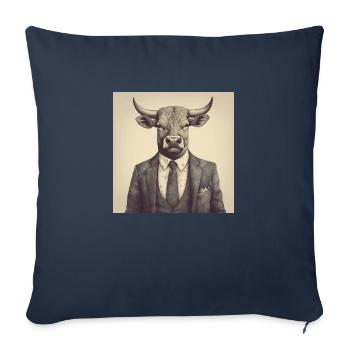 Business Bull - Sofa pillowcase 17,3'' x 17,3'' (45 x 45 cm) - navy - Front