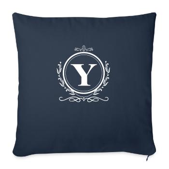 Letter Y Decoration - Sofa pillowcase 17,3'' x 17,3'' (45 x 45 cm) - navy - Front