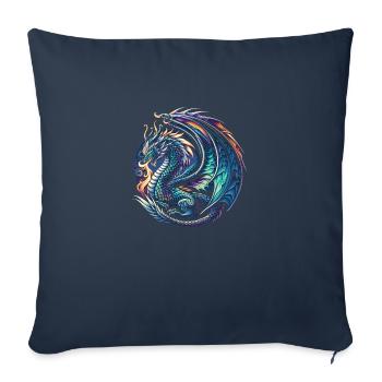 Cosmic Dragon Essence - Sofa pillowcase 17,3'' x 17,3'' (45 x 45 cm) - navy - Front