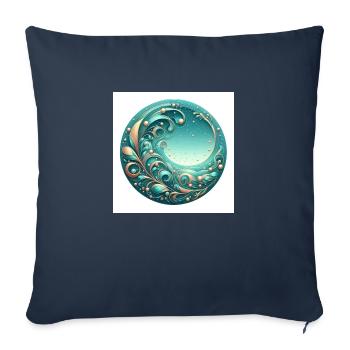 Türkiser Flair - Sofakissenbezug 45 x 45 cm - Navy - Vorne