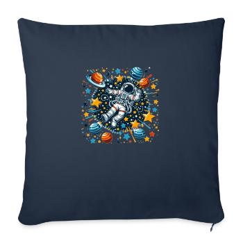 Astronaut in space - Sofa pillowcase 17,3'' x 17,3'' (45 x 45 cm) - navy - Front