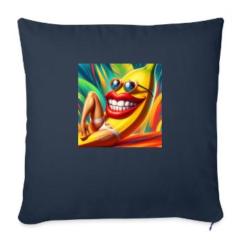 DREDGED BANANA - Sofa pillowcase 17,3'' x 17,3'' (45 x 45 cm) - navy - Front