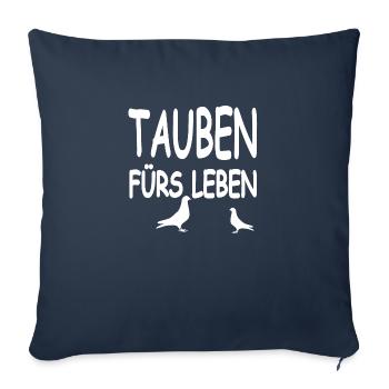 Tauben - Sofakissenbezug 45 x 45 cm - Navy - Vorne